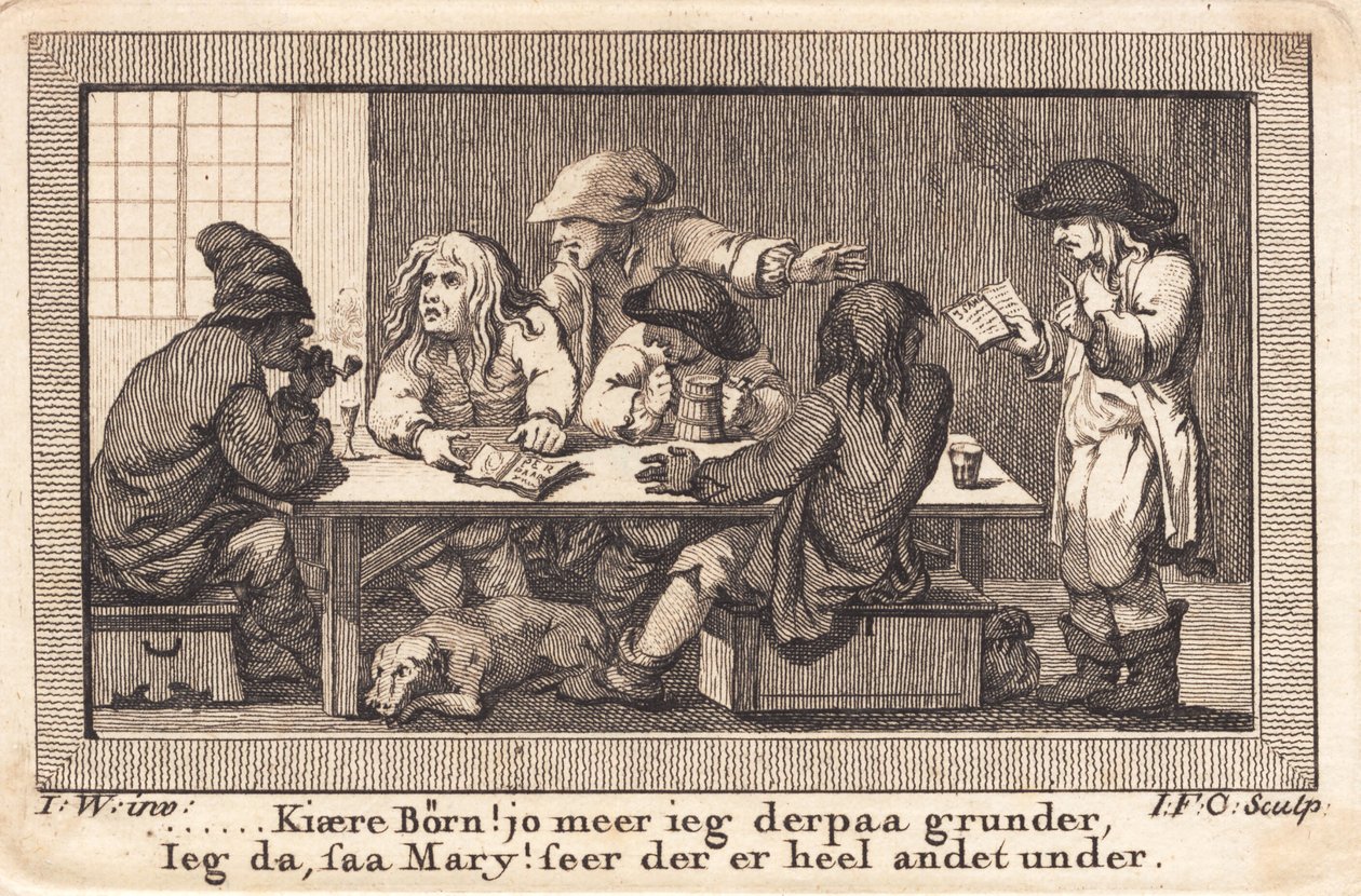 A Peder Paars verset a fogadóban három szarvason ítélik meg alkotó: J.F. Clemens