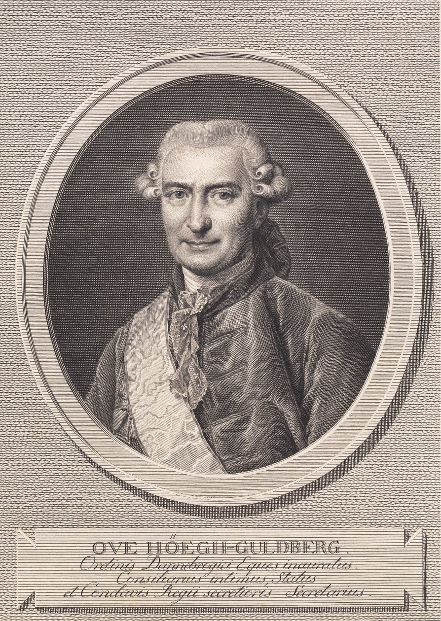 Ove Høegh-Guldberg portréja alkotó: J.F. Clemens