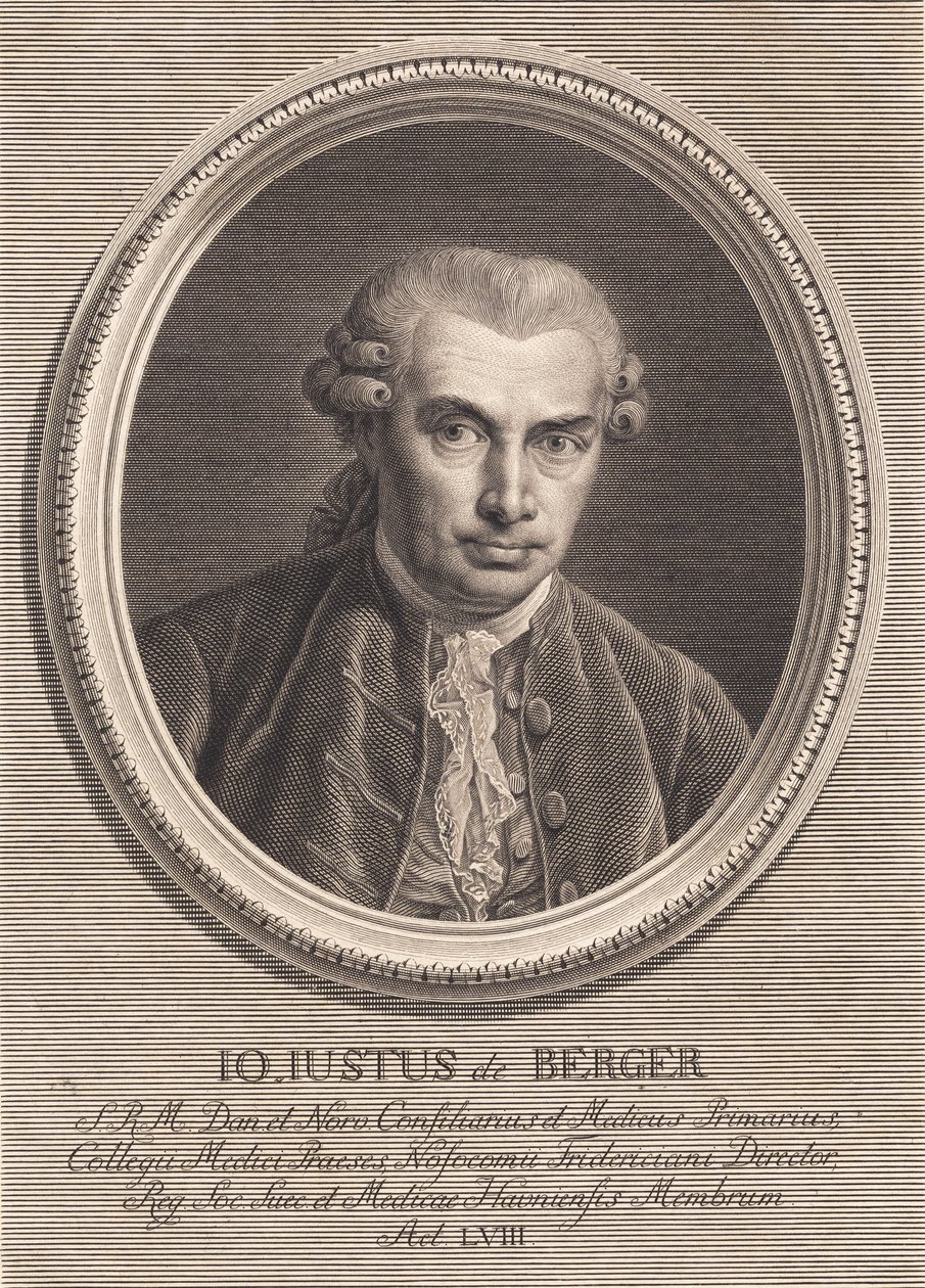 Johan von Berger orvos portréja alkotó: J.F. Clemens