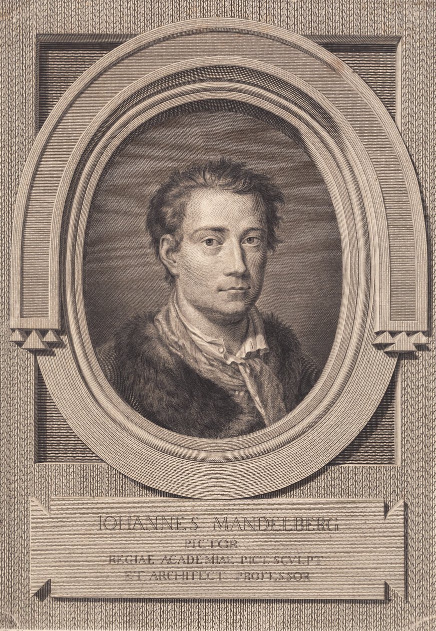 Johan Mandelberg festő portréja alkotó: J.F. Clemens
