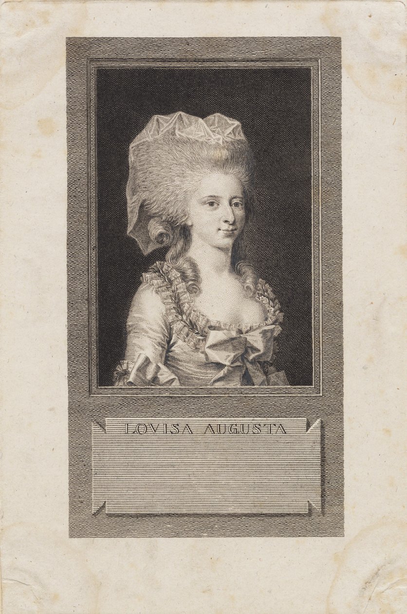 Louisa Augusta hercegnő portréja alkotó: J.F. Clemens