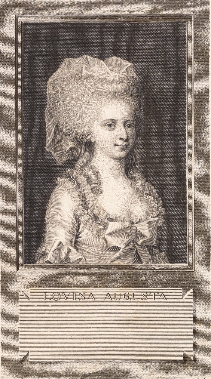 Louise Augusta hercegnő portréja alkotó: J.F. Clemens