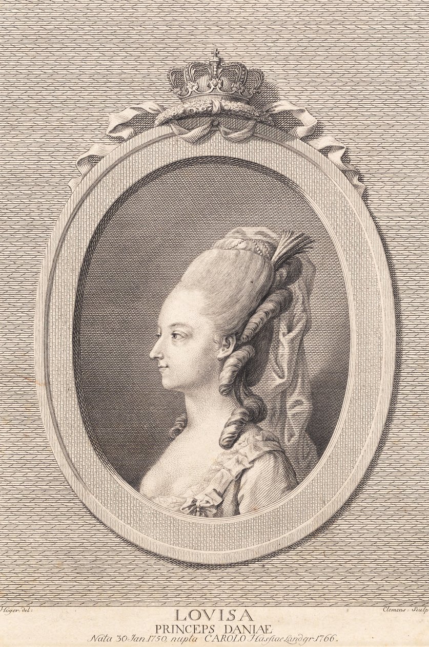 Louise hercegnő, felesége Carl Hesse alkotó: J.F. Clemens
