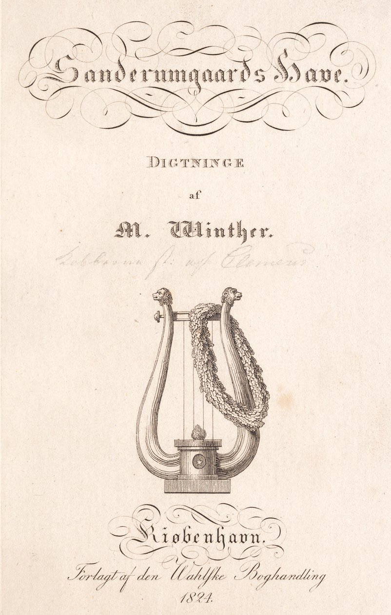 Sanderumgaard kertje. M. Winther versei alkotó: J.F. Clemens