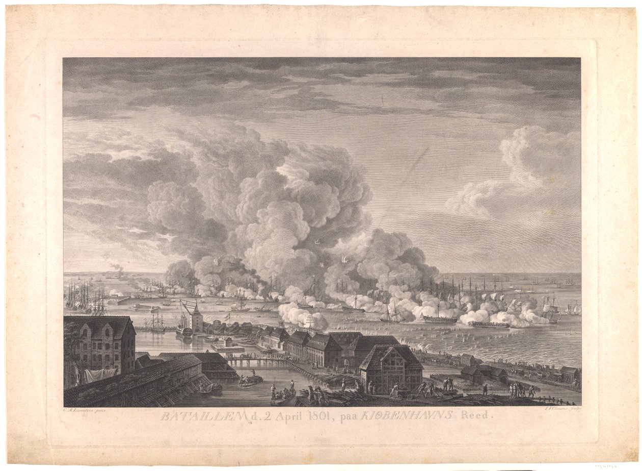 A redeni csata 1801. április 2-án alkotó: J.F. Clemens