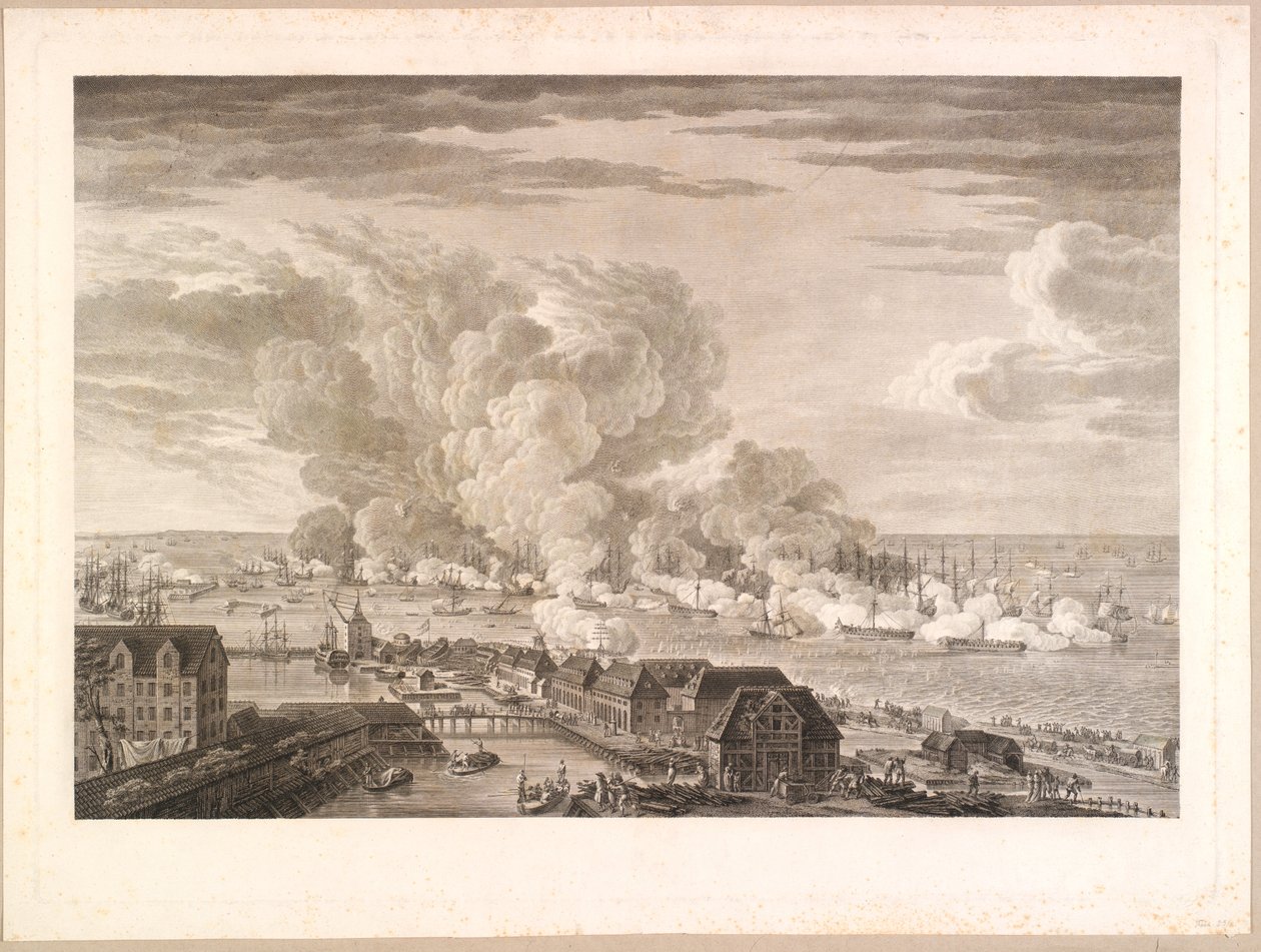 A redeni csata 1801. április 2-án alkotó: J.F. Clemens