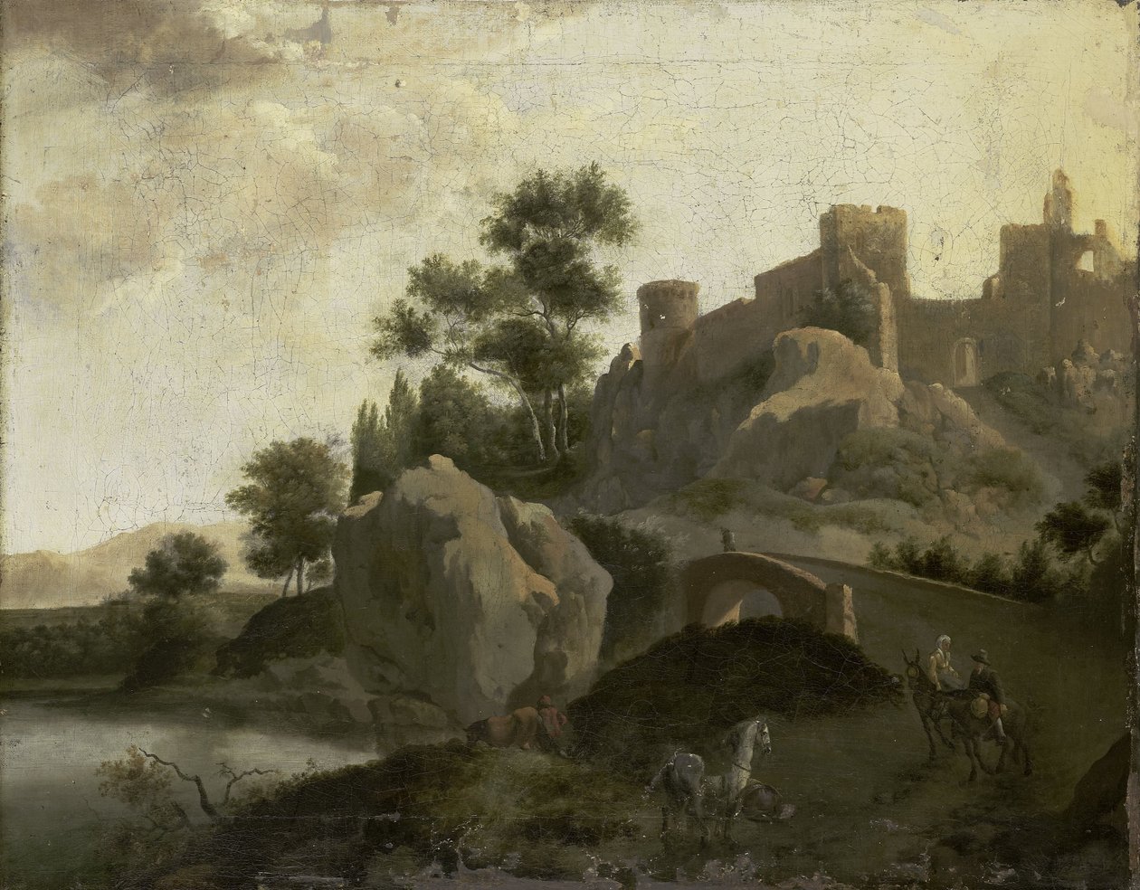 Olasz táj alkotó: J.G. Schieblius