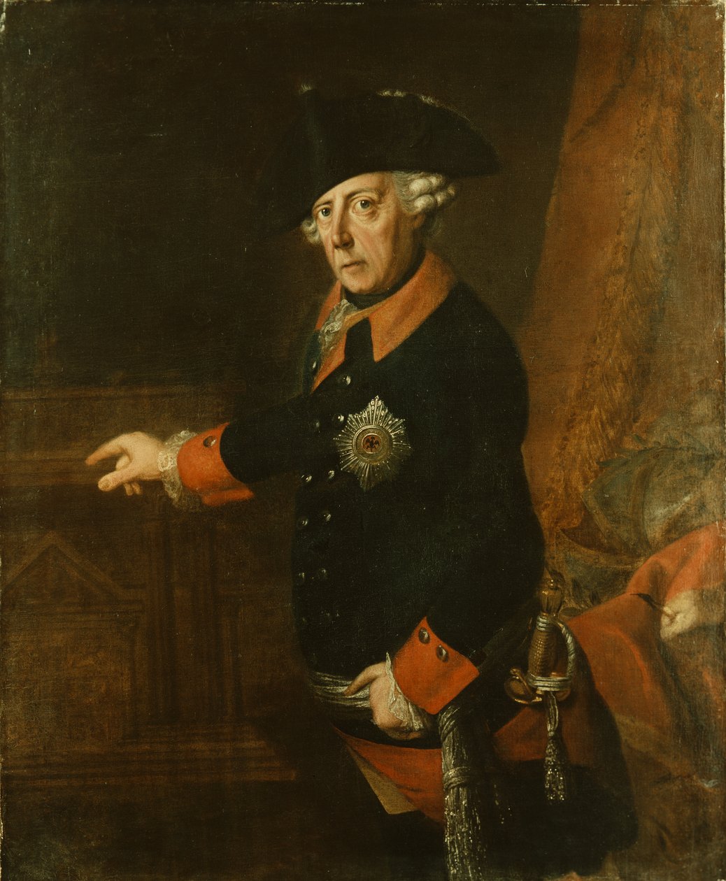 II. Frigyes Nagy Poroszország, 1763 körül alkotó: J.H.C. Franke