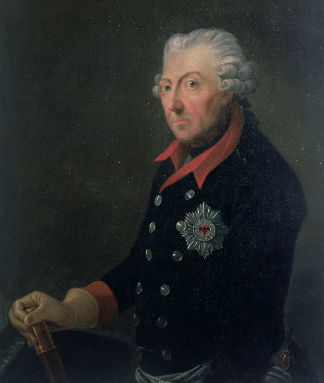 Nagy Friedrich (1712-86) a 15. gyalogezred egyenruháját viselő alkotó: J.H.C. Franke