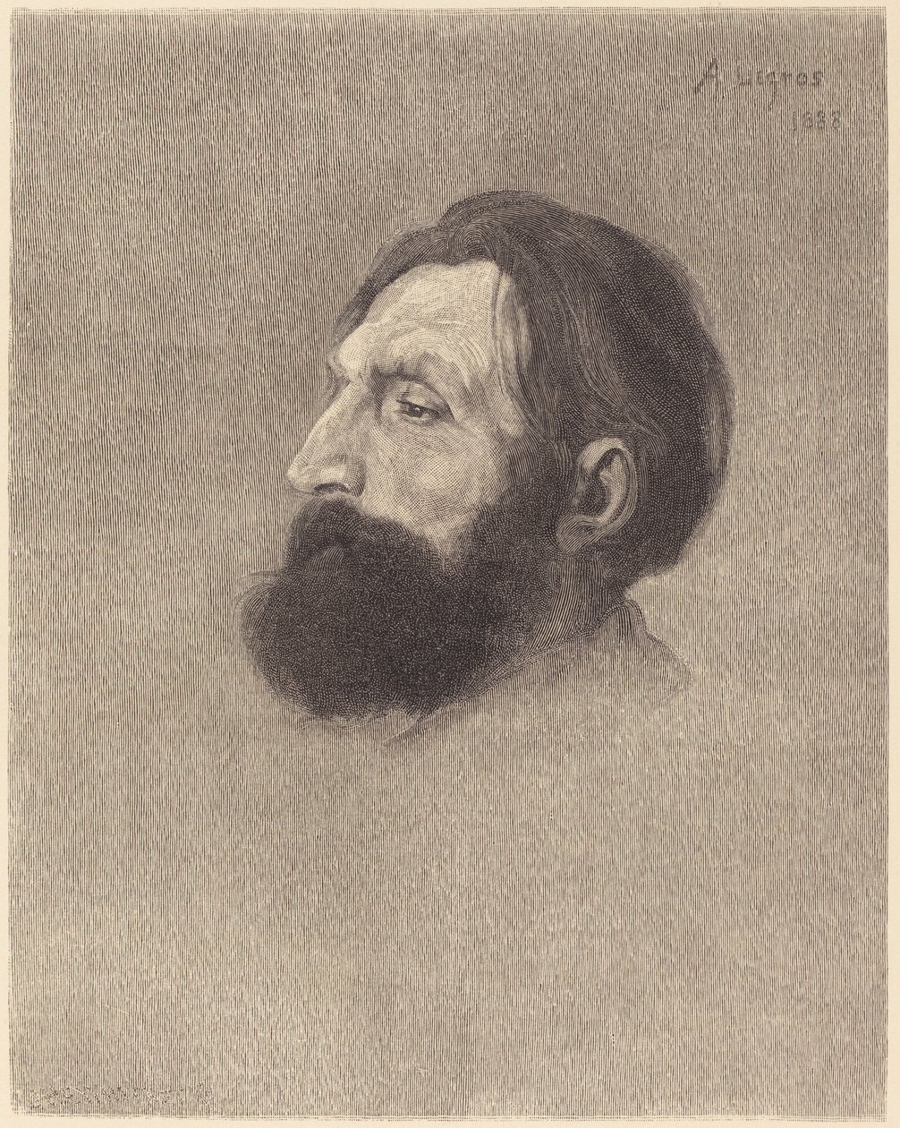 Auguste Rodin alkotó: J.H.E. Whitney after Alphonse Legros