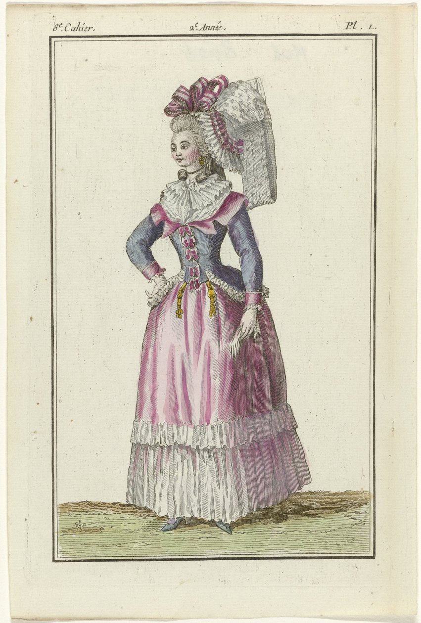 Új francia és angol divatbolt, kopie naar 1787, Pl. 1, 8th notebook alkotó: J.J. Tuttot