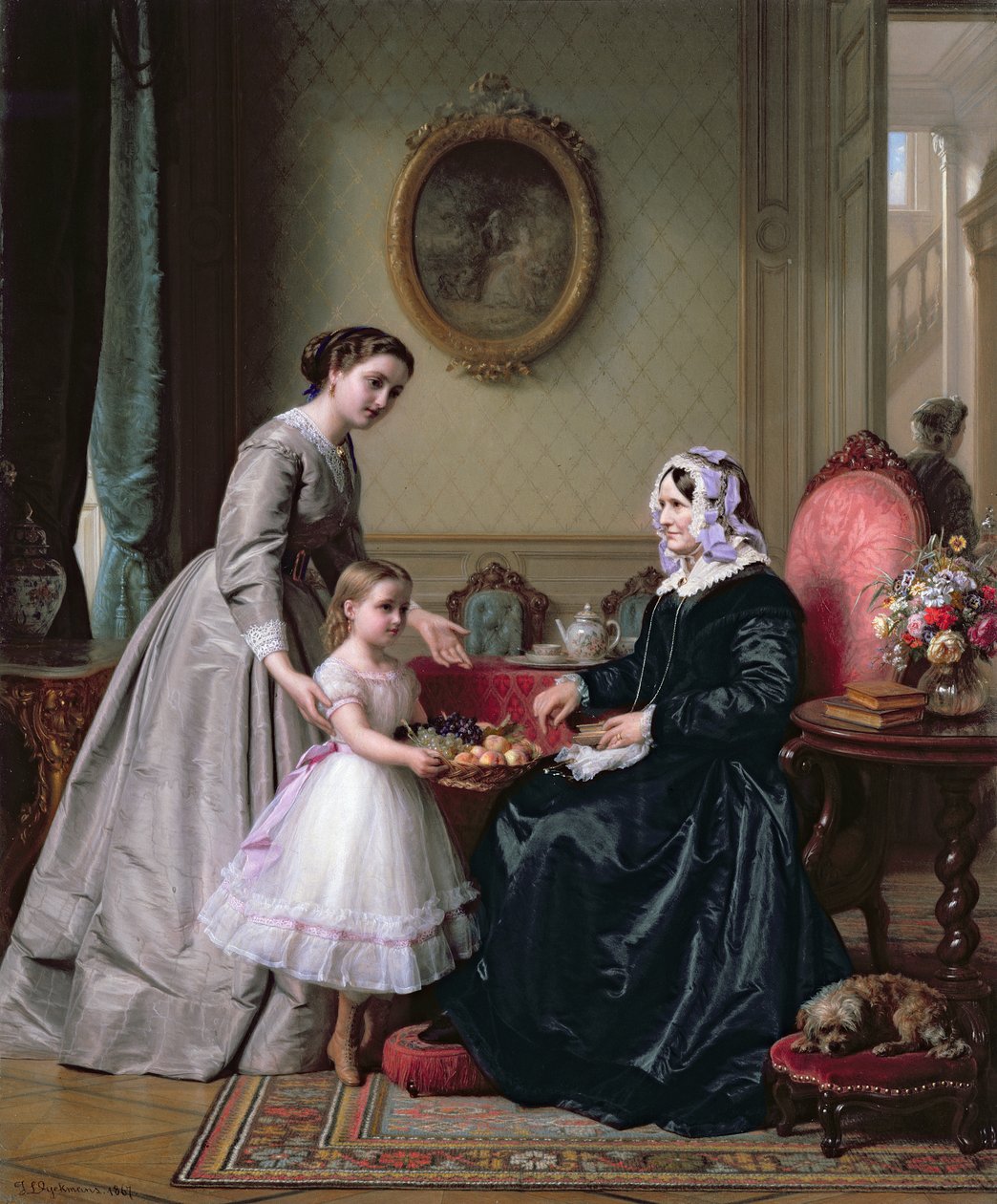 A „The Chestnuts” wimbledoni belső terei, nagymama születésnapja, alkotó: J.L. Dyckmans