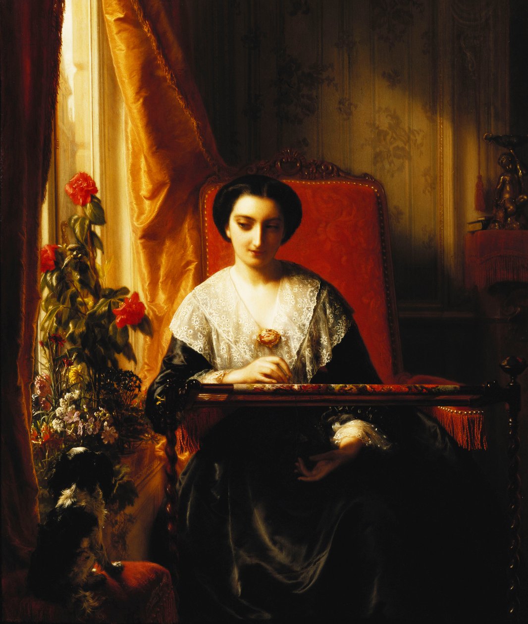 Hímez; A hímző, 1855 alkotó: J.L. Dyckmans