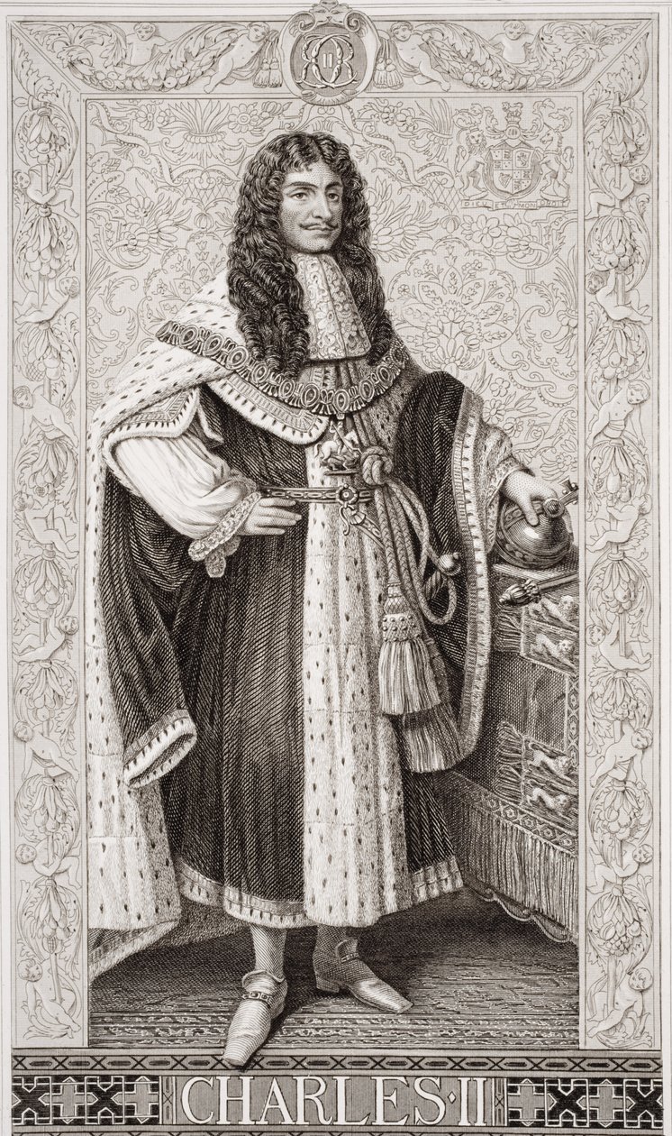 II. Károly (1630-85) Az angol és skót történelem illusztrációiból, I. kötet alkotó: J.L. Williams