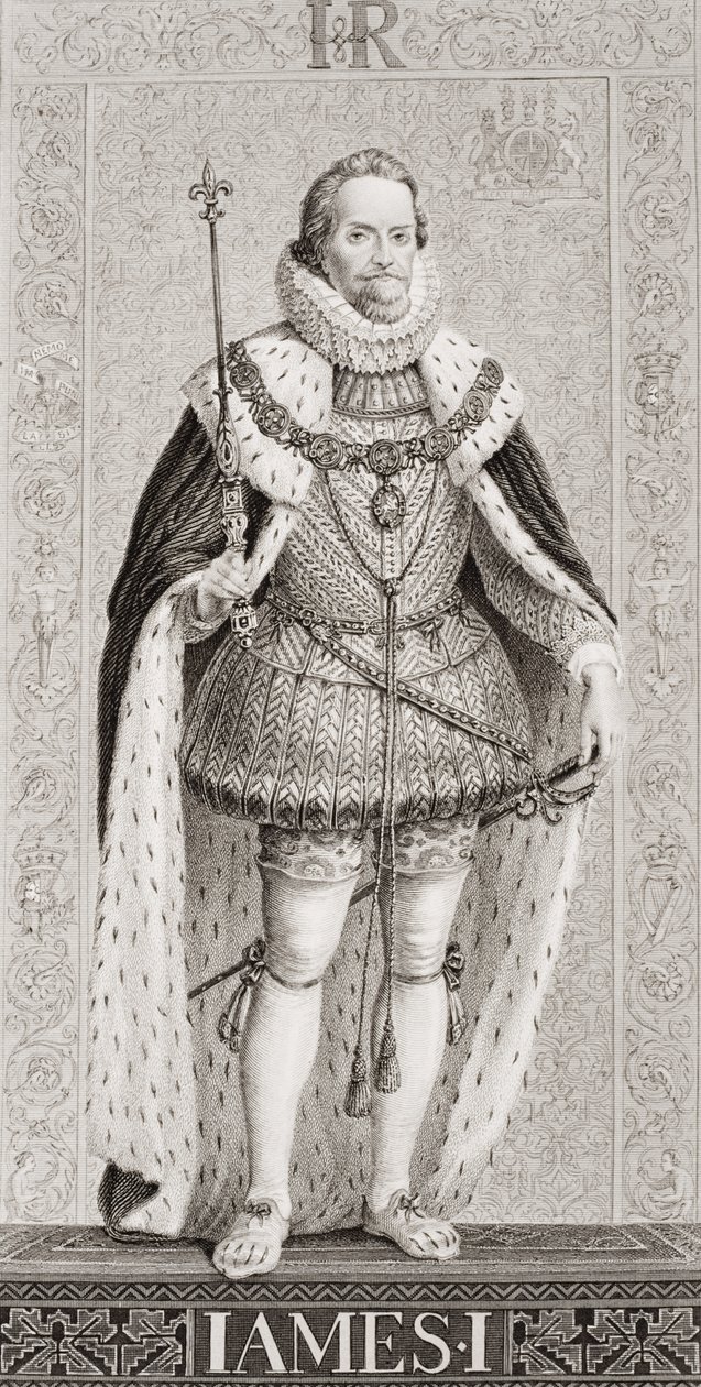 I. Jakab (1566-1625) Az angol és skót történelem illusztrációiból, I. kötet alkotó: J.L. Williams