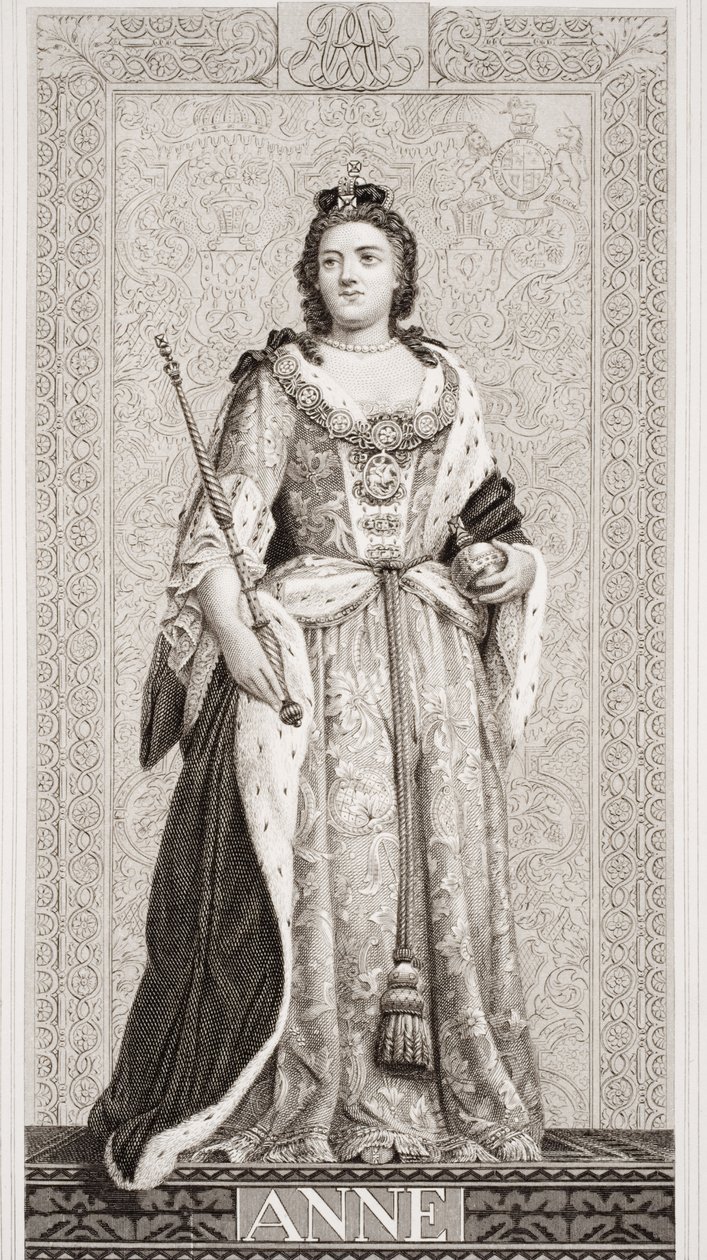 Anna királynő (1665-1714) Az angol és skót történelem illusztrációiból, II. kötet alkotó: J.L. Williams