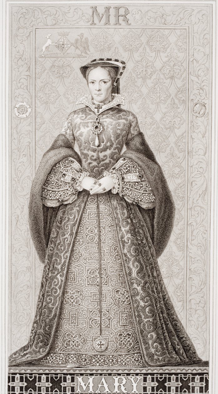 Mária királynő (1516-58) az "Illustrations of English and Scottish History" I. kötetéből. alkotó: J.L. Williams