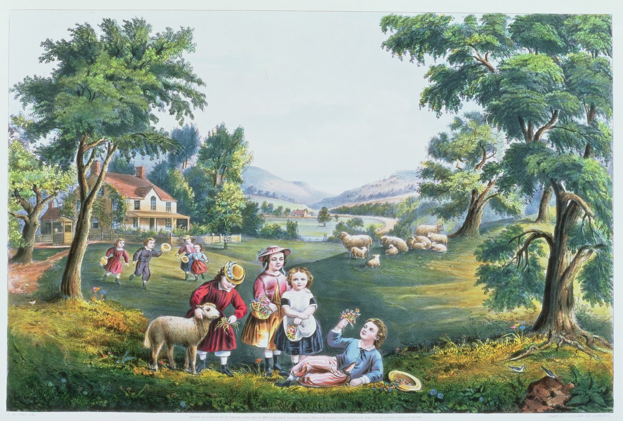 Az élet négy évszaka: Currier and Ives, New York, 1868 (lásd 87971, 87966, 87970). alkotó: N. and Ives, J.M. Currier