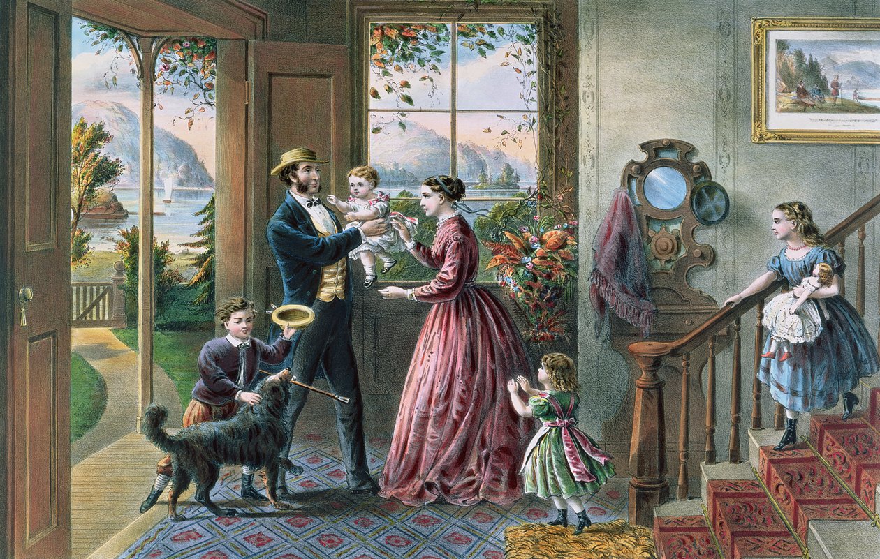 Az élet négy évszaka: Középkor, "Az erő évszaka", vésette Parsons és Atwater, pub. Currier és Ives, New York, 1868 (lásd: 87966, 87971) alkotó: N. and Ives, J.M. Currier