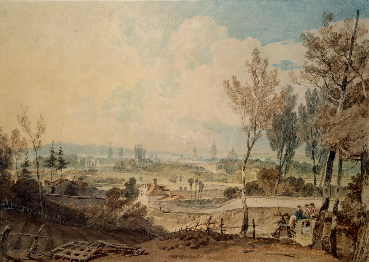 Oxford kilátása a Headington Hill déli oldaláról, 1803-1804 alkotó: Joseph Mallord William Turner