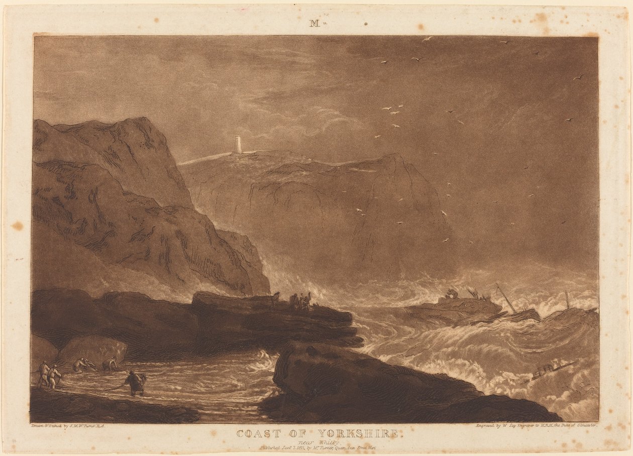 Yorkshire tengerpartja, 1811-ben jelent meg alkotó: Joseph Mallord William Turner