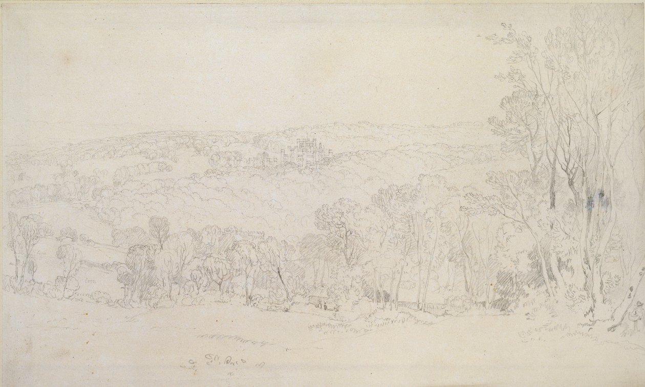Távoli kilátás a Lowther kastélyparkról, 1809 alkotó: Joseph Mallord William Turner