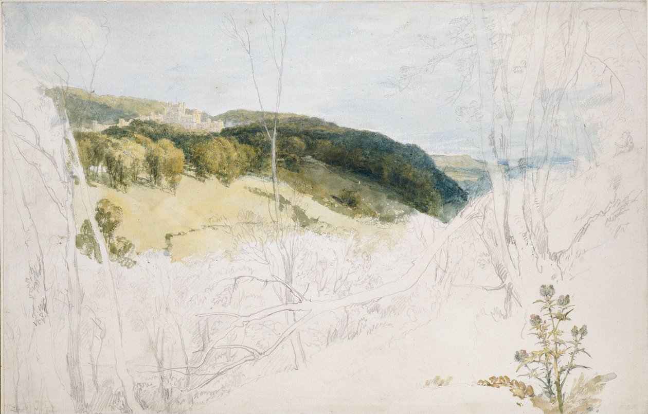 Távoli kilátás a Lowther kastélyparkról, 1809 alkotó: Joseph Mallord William Turner