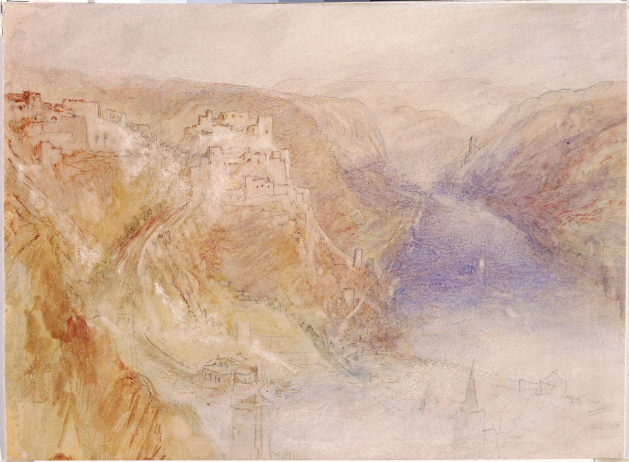 "Ehrenbreitstein", 1840-45 alkotó: Joseph Mallord William Turner