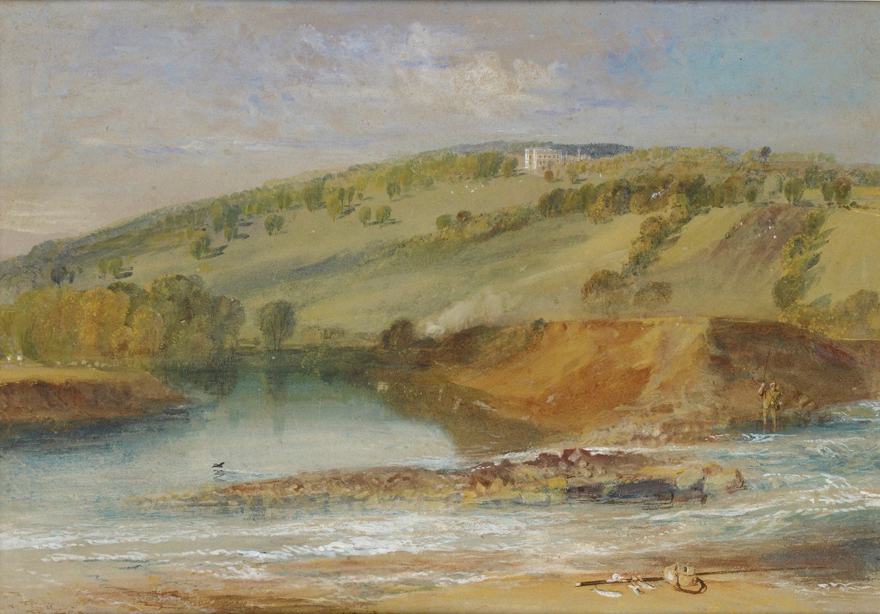 Farnley Hall, a Wharfe és a Washburn csomópontjából, 1818 alkotó: Joseph Mallord William Turner