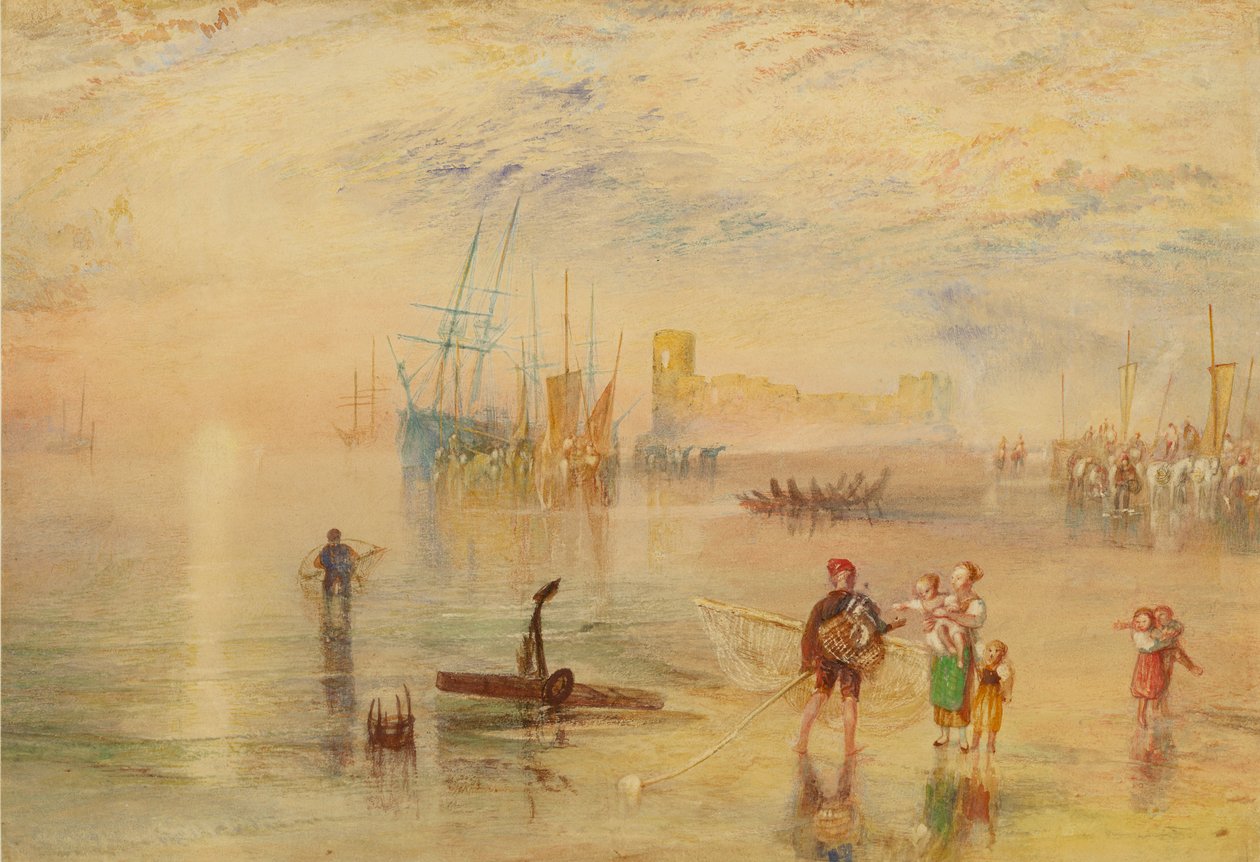 "Flint Castle, Észak-Wales", 1834-1838 alkotó: Joseph Mallord William Turner