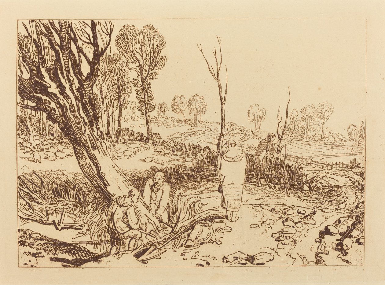 1812-ben megjelent Hedging and Ditching. alkotó: Joseph Mallord William Turner