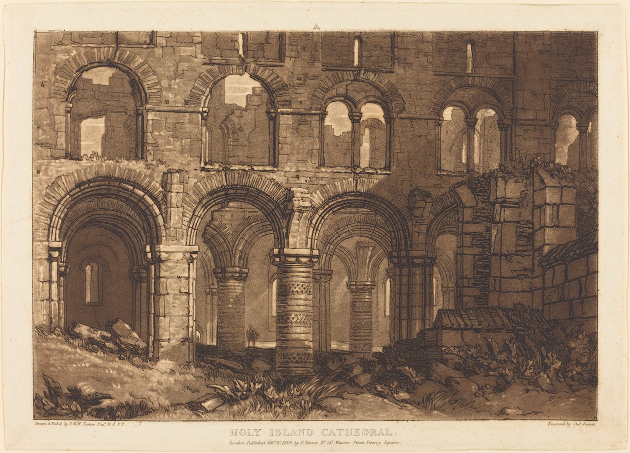 A Holy Island Cathedral, 1808-ban jelent meg. alkotó: Joseph Mallord William Turner