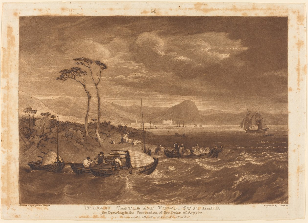 Inveraray vára és városa, 1816. alkotó: Joseph Mallord William Turner