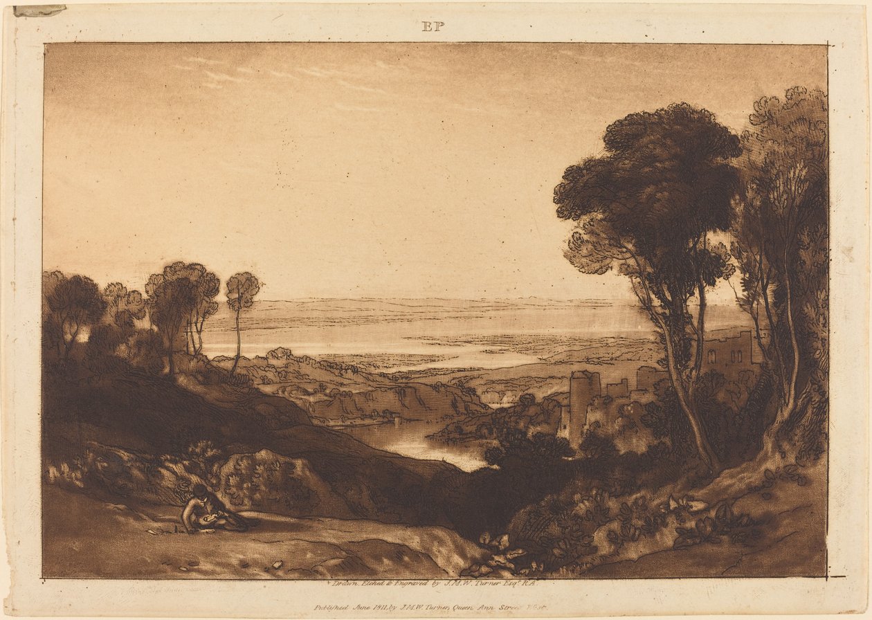 Junction of Severn and Wye, 1811-ben megjelent. alkotó: Joseph Mallord William Turner