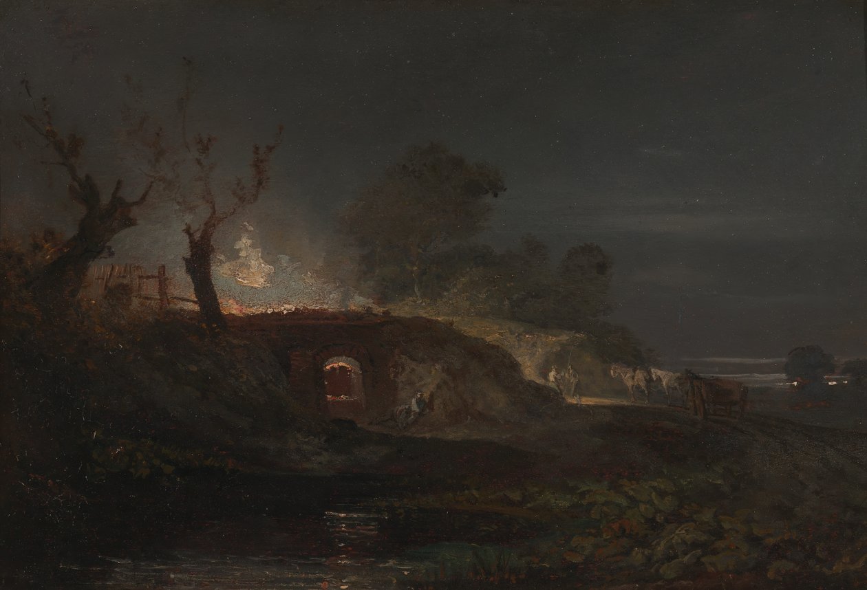 Mészkemence Coalbrookdale-ben, kb. 1797. alkotó: Joseph Mallord William Turner