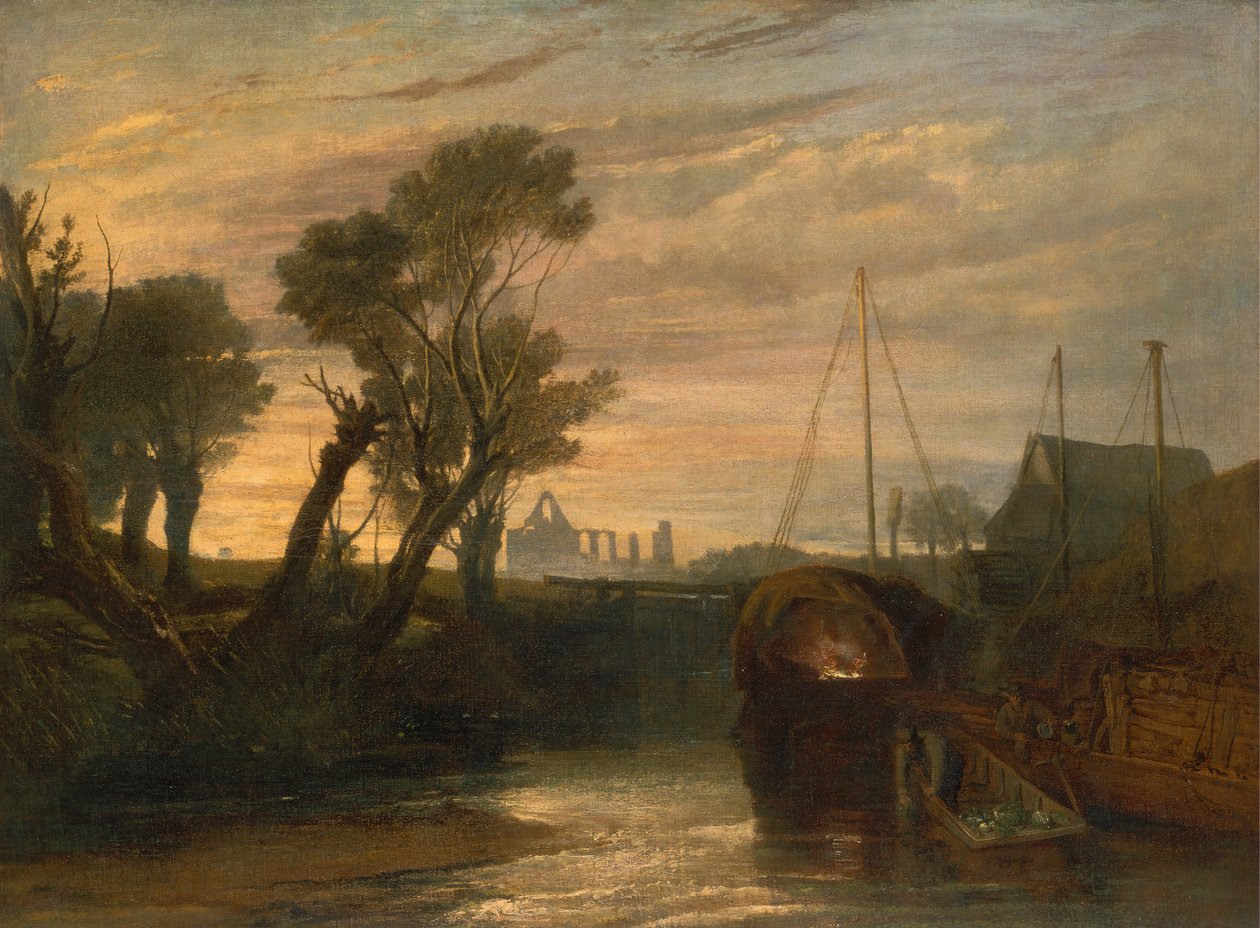 Newark Abbey, 1806 és 1807 között. alkotó: Joseph Mallord William Turner