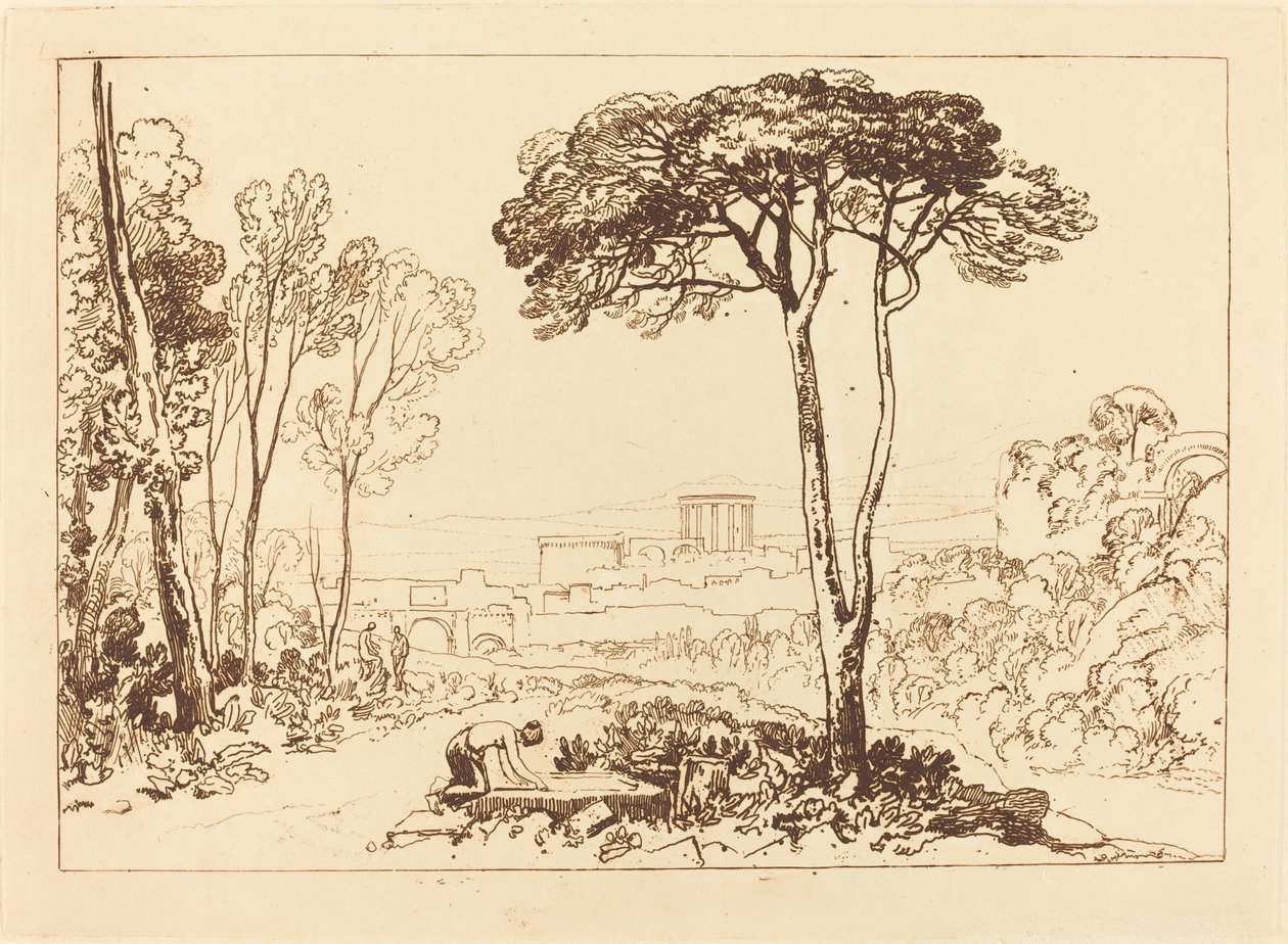 Jelenet a Campagnában, 1812-ben jelent meg. alkotó: Joseph Mallord William Turner