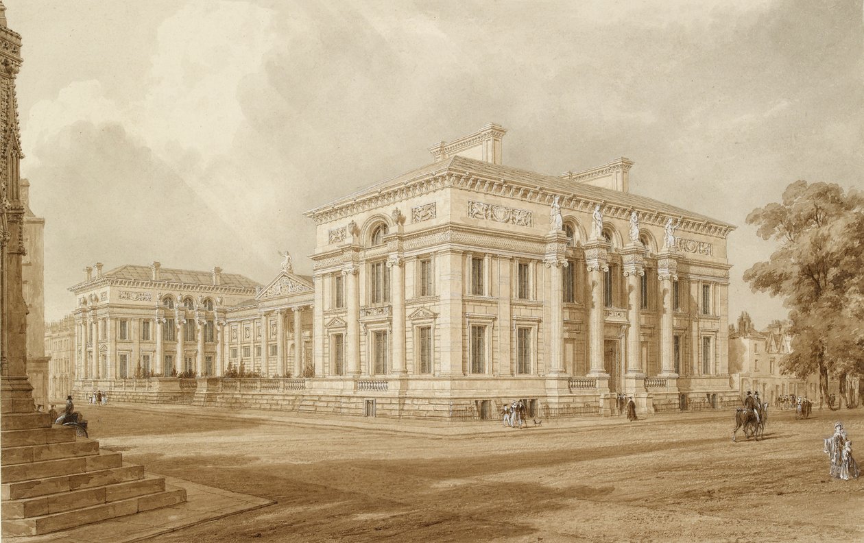 Délkeleti kilátás a Taylor épületre és az egyetemi galériákra, 19. század alkotó: Joseph Mallord William Turner