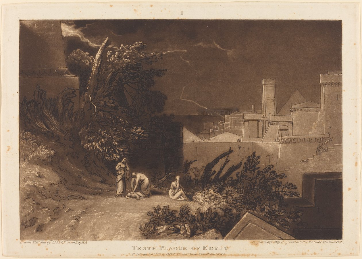 Tizedik egyiptomi pestis, 1816-ban jelent meg. alkotó: Joseph Mallord William Turner