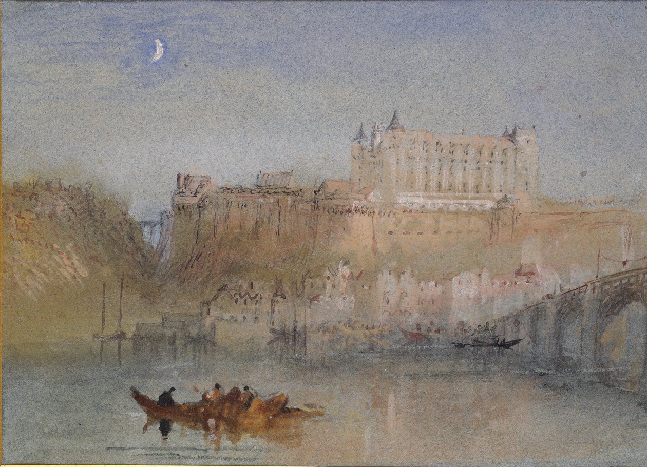 A híd és a kastély Amboise-ban, 1830 alkotó: Joseph Mallord William Turner