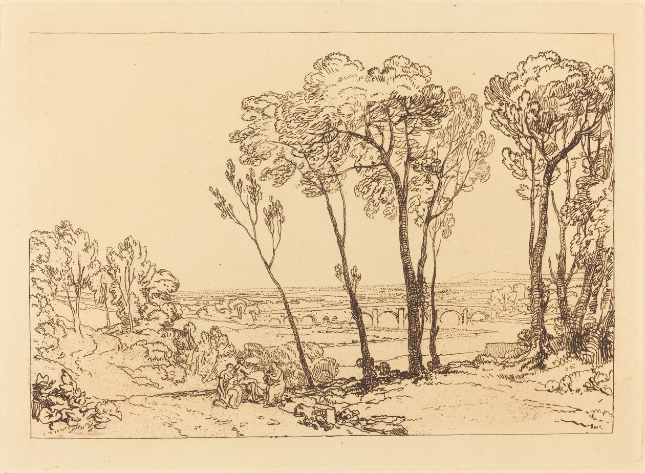 1808-ban megjelent The Bridge in Middle Distance. alkotó: Joseph Mallord William Turner