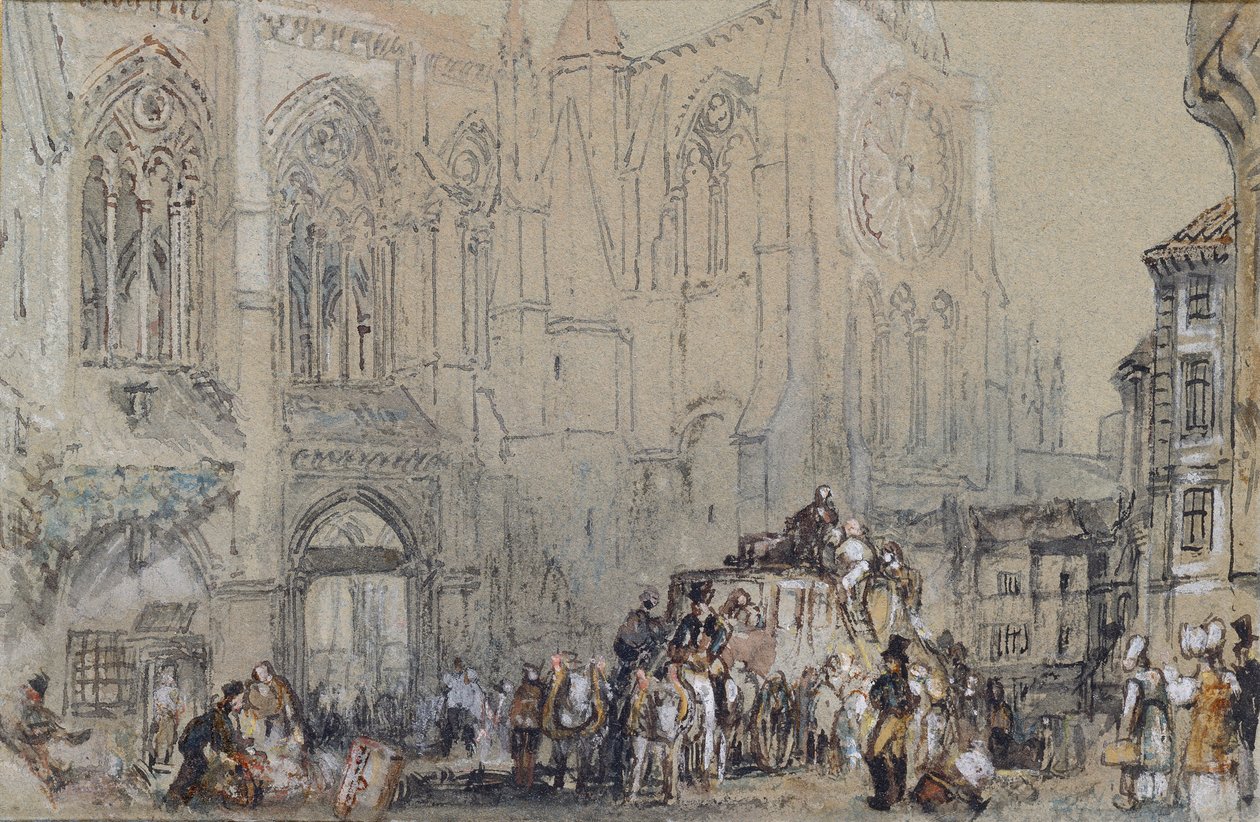 St Julien templom, Tours, 1830 alkotó: Joseph Mallord William Turner
