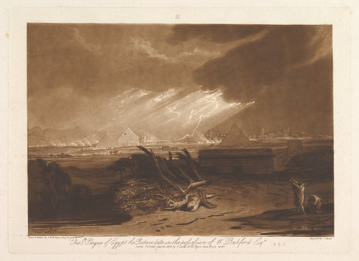 Az ötödik egyiptomi pestis Liber Studiorum, III. rész, 16. lemez, 1808. június 10. alkotó: Joseph Mallord William Turner