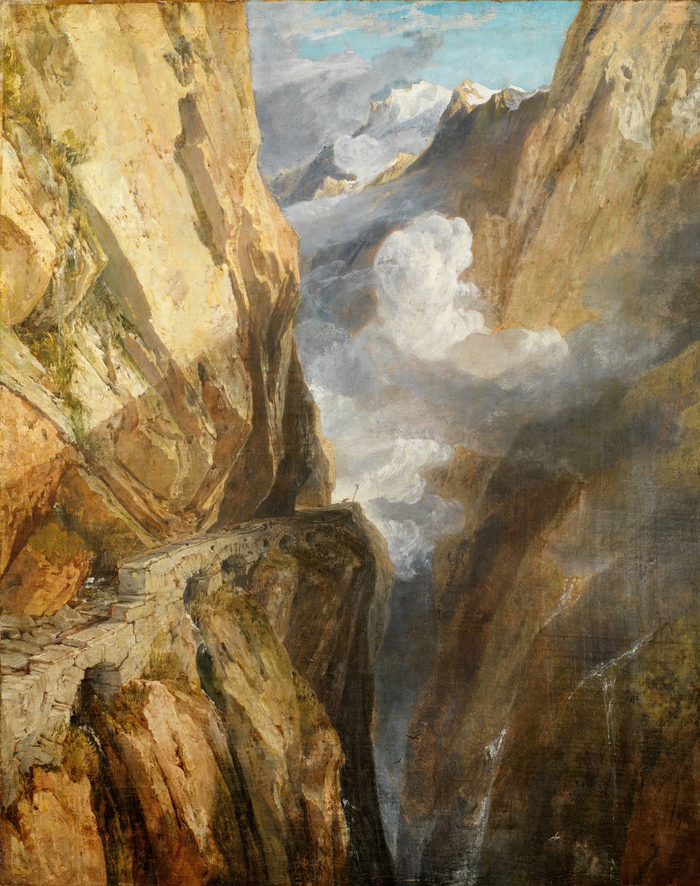 A Saint Gotthard-hágó, Svájc, 1803-04. alkotó: Joseph Mallord William Turner