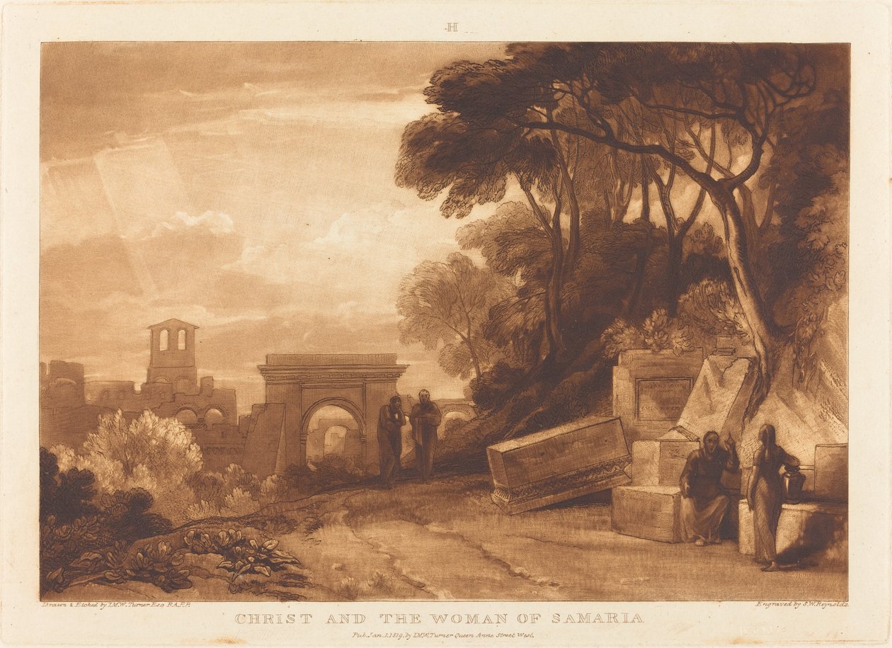 A szamáriai asszony, 1819-ben jelent meg. alkotó: Joseph Mallord William Turner