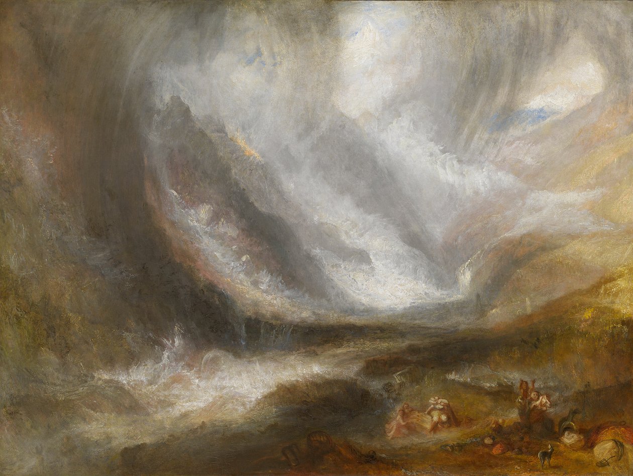 Aosta völgye: hóvihar, lavina és zivatar, 183637. alkotó: Joseph Mallord William Turner