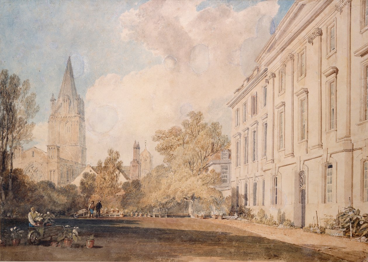 Kilátás a Krisztus-székesegyházra és a Corpus Christi College egy részére, 1803-1804 alkotó: Joseph Mallord William Turner