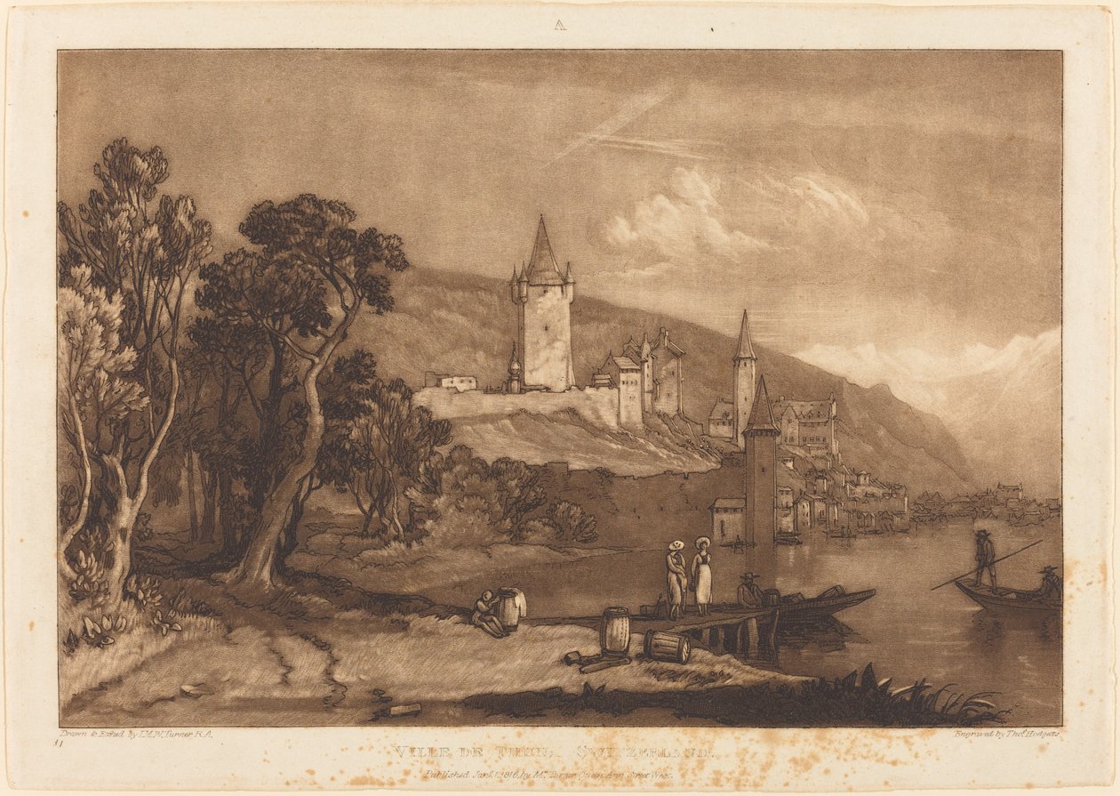 Ville de Thun, megjelent 1816. alkotó: Joseph Mallord William Turner