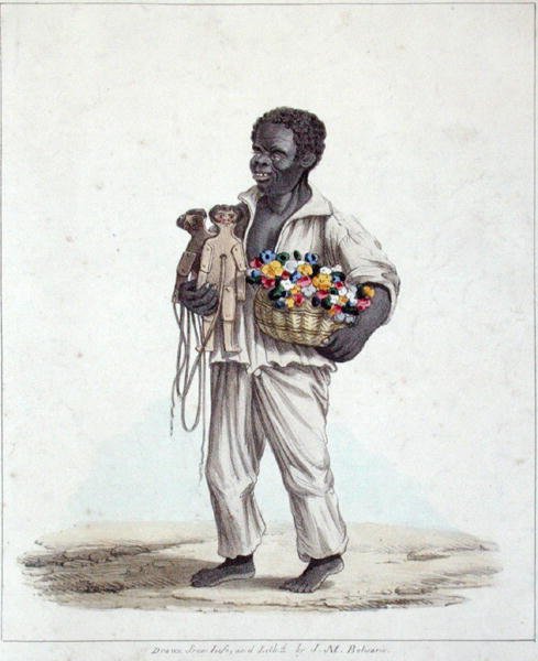 Bábeladó a karneválon, Kingston, Jamaica alkotó: J.M. Belisario