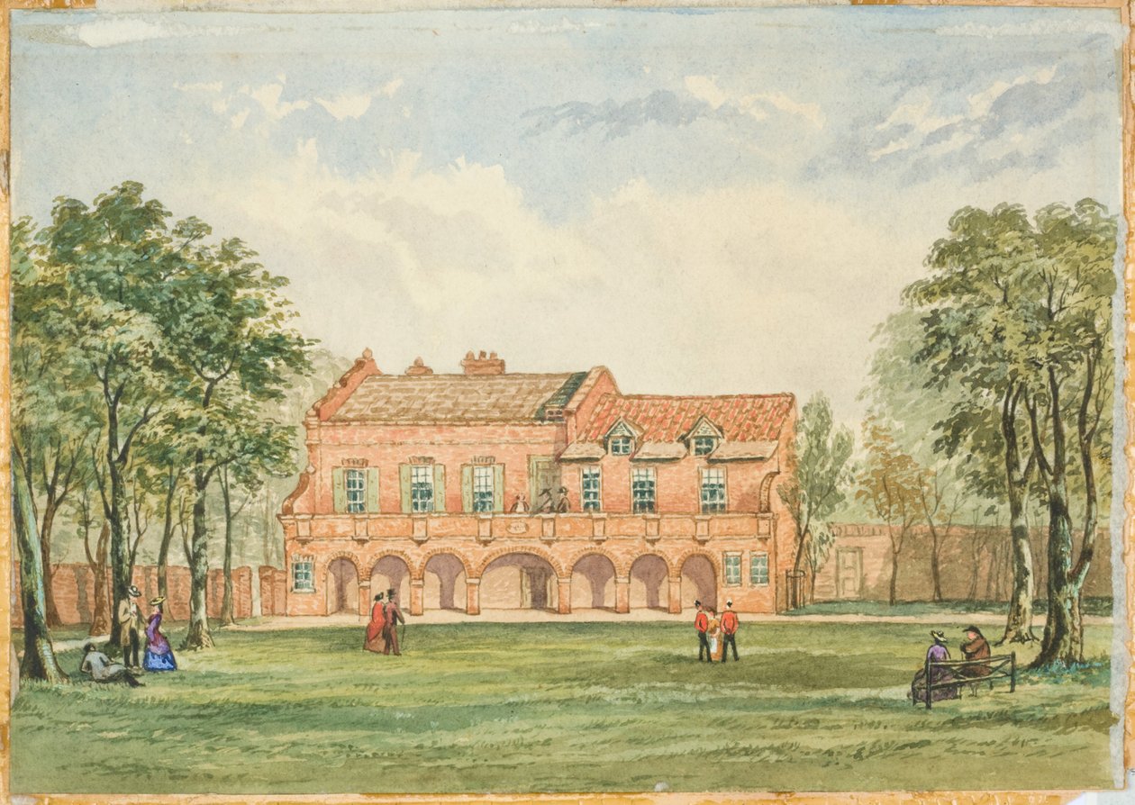 Old Forth House, Newcastle (testszín, ceruza és WC a fedélzeten) alkotó: J.R. Dewar